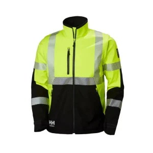 Softshelljakke HH ICU HiVis kl.3 gul/koksgrå